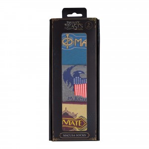 Носки Harry Potter Macusa Fantastic Beast 3 пары в подарочной упаковке размер 35-45 EU